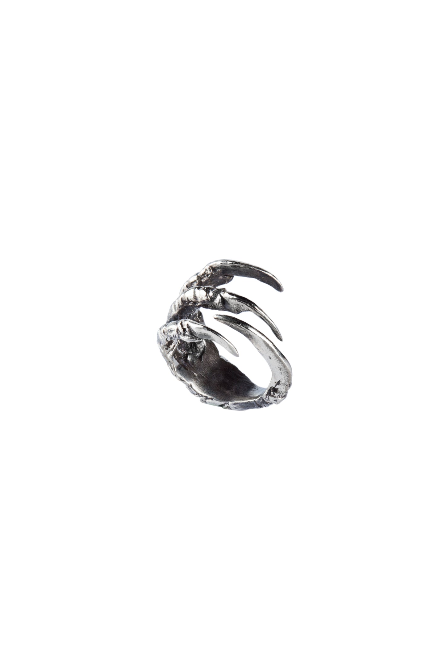 TRIUM CLAW SILVER-PLATE RING