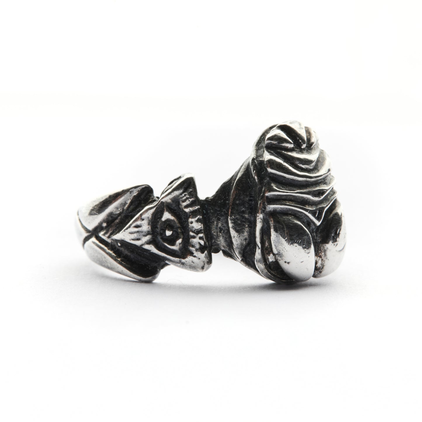 SCARAB SILVER-PLATE RING