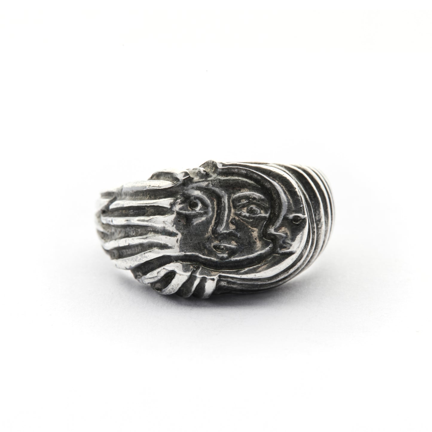 SOL&LUNA SILVER-PLATE RING