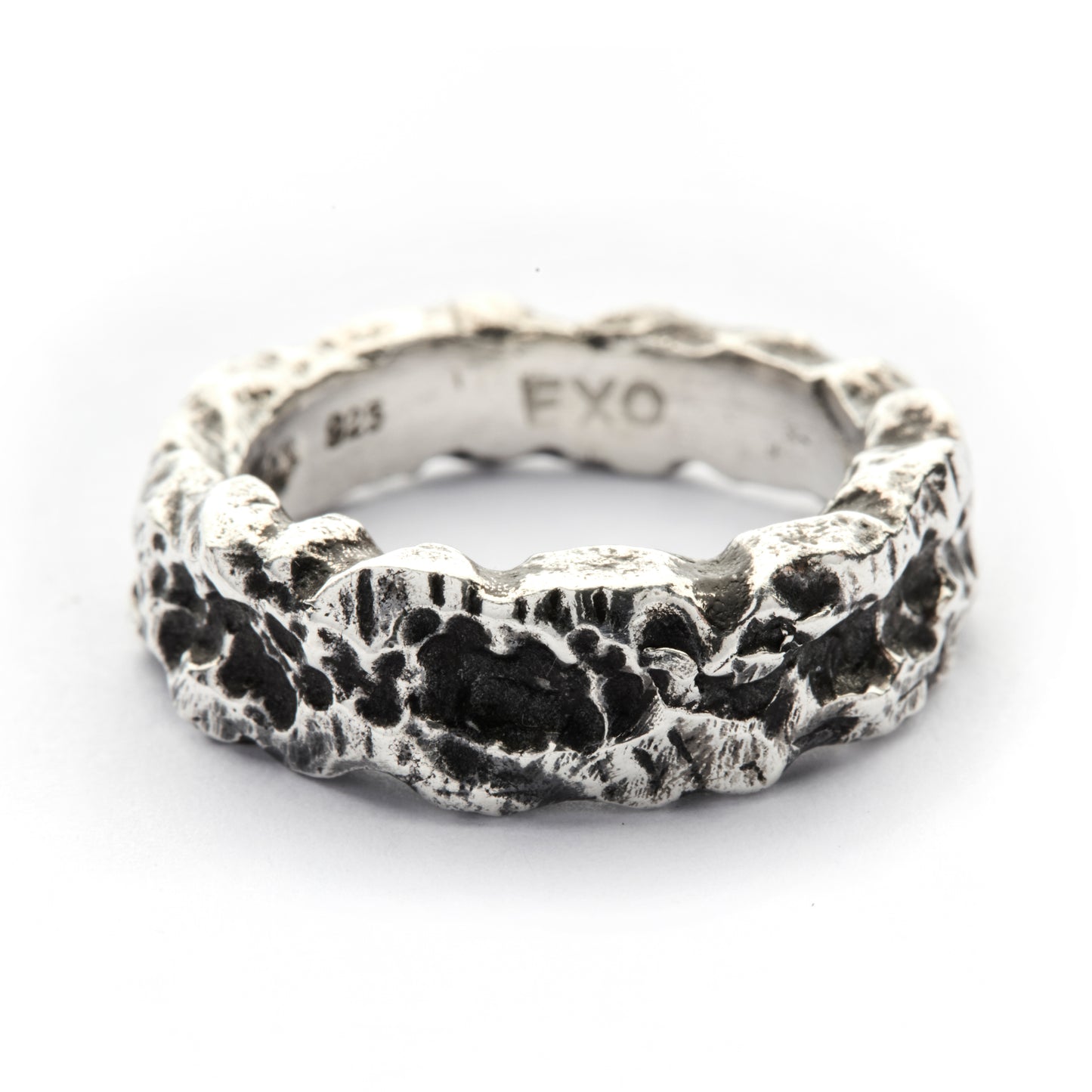 MOLTEN BAND SILVER-PLATE RING
