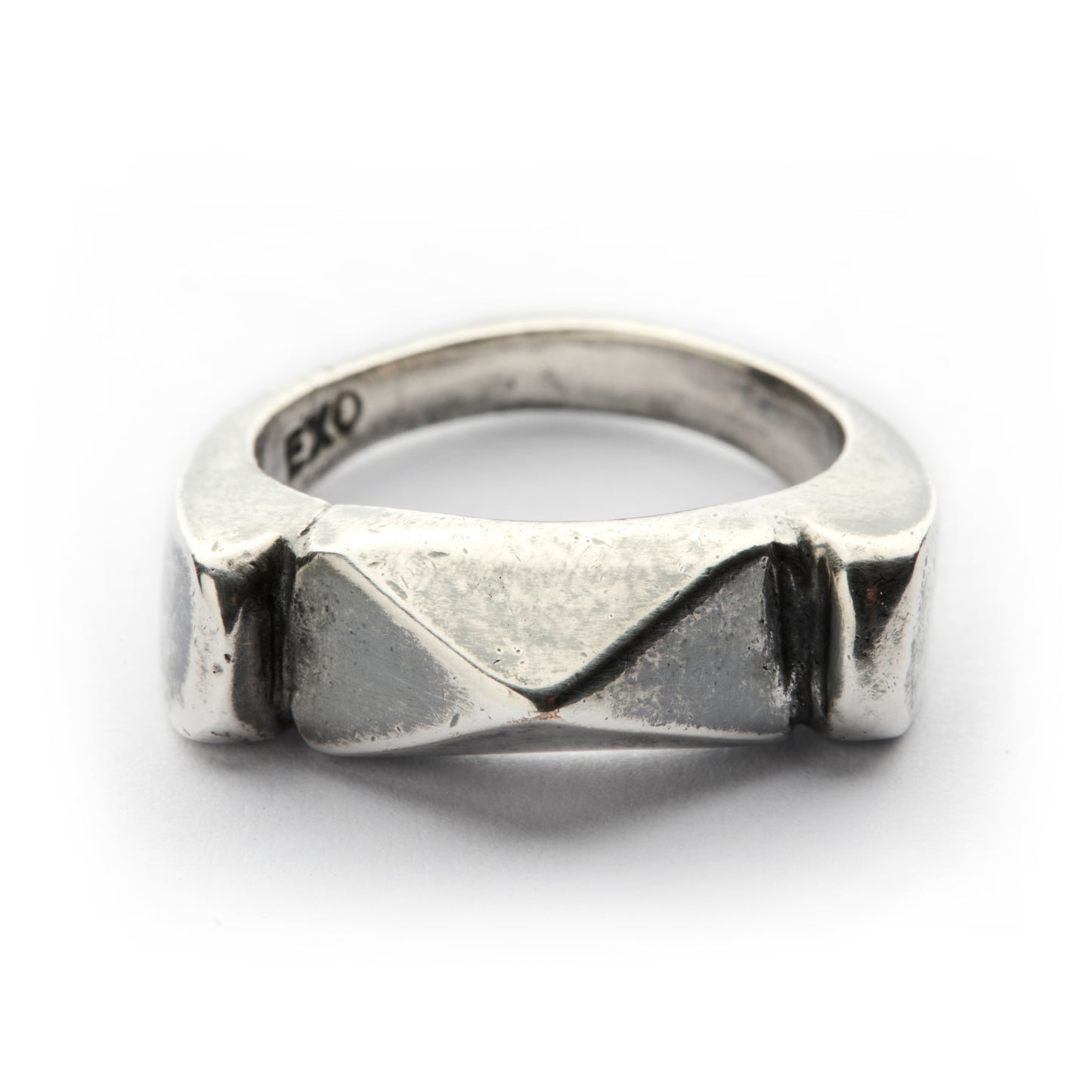 TETRAD SILVER-PLATE RING