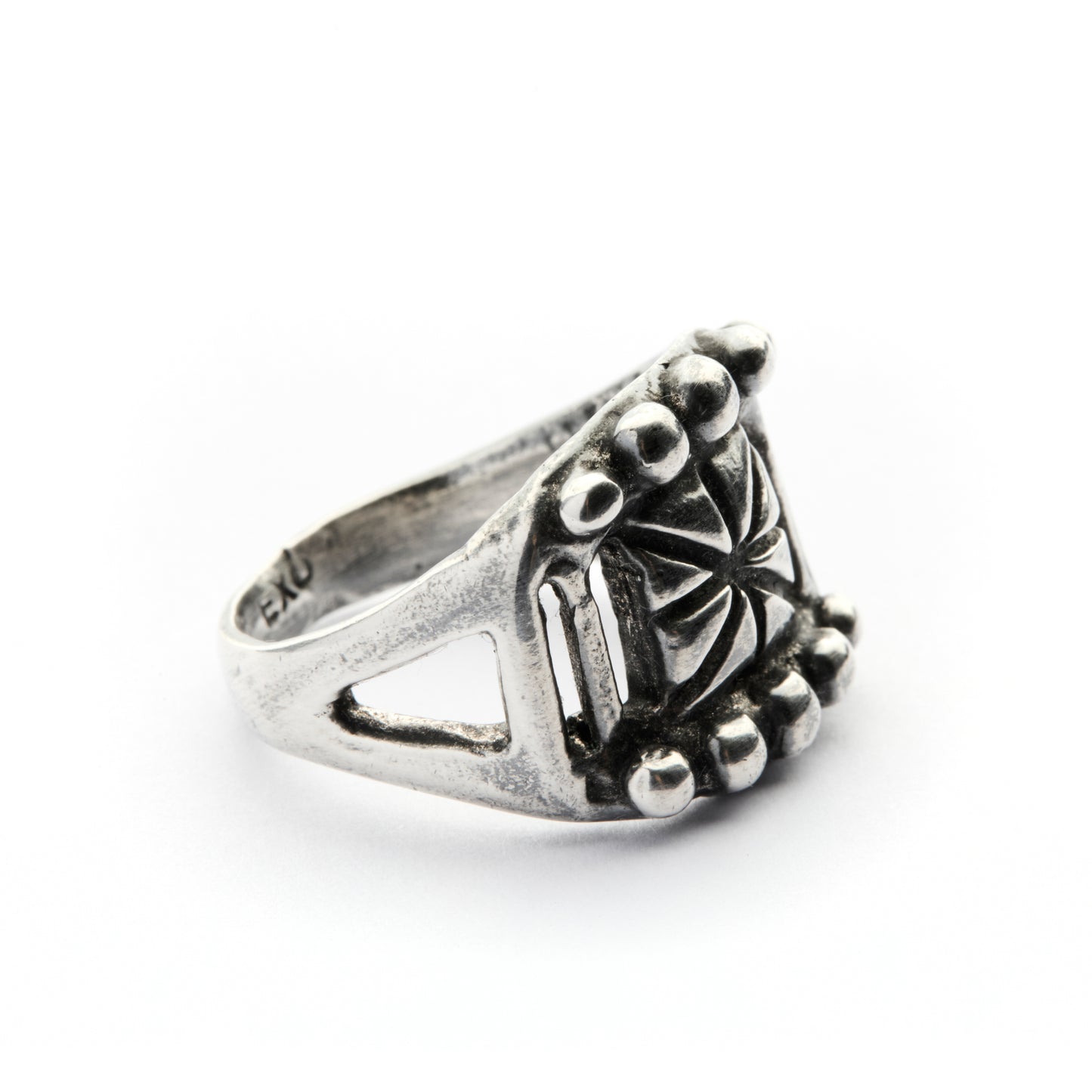 MEMENTO MORI SILVER-PLATE RING