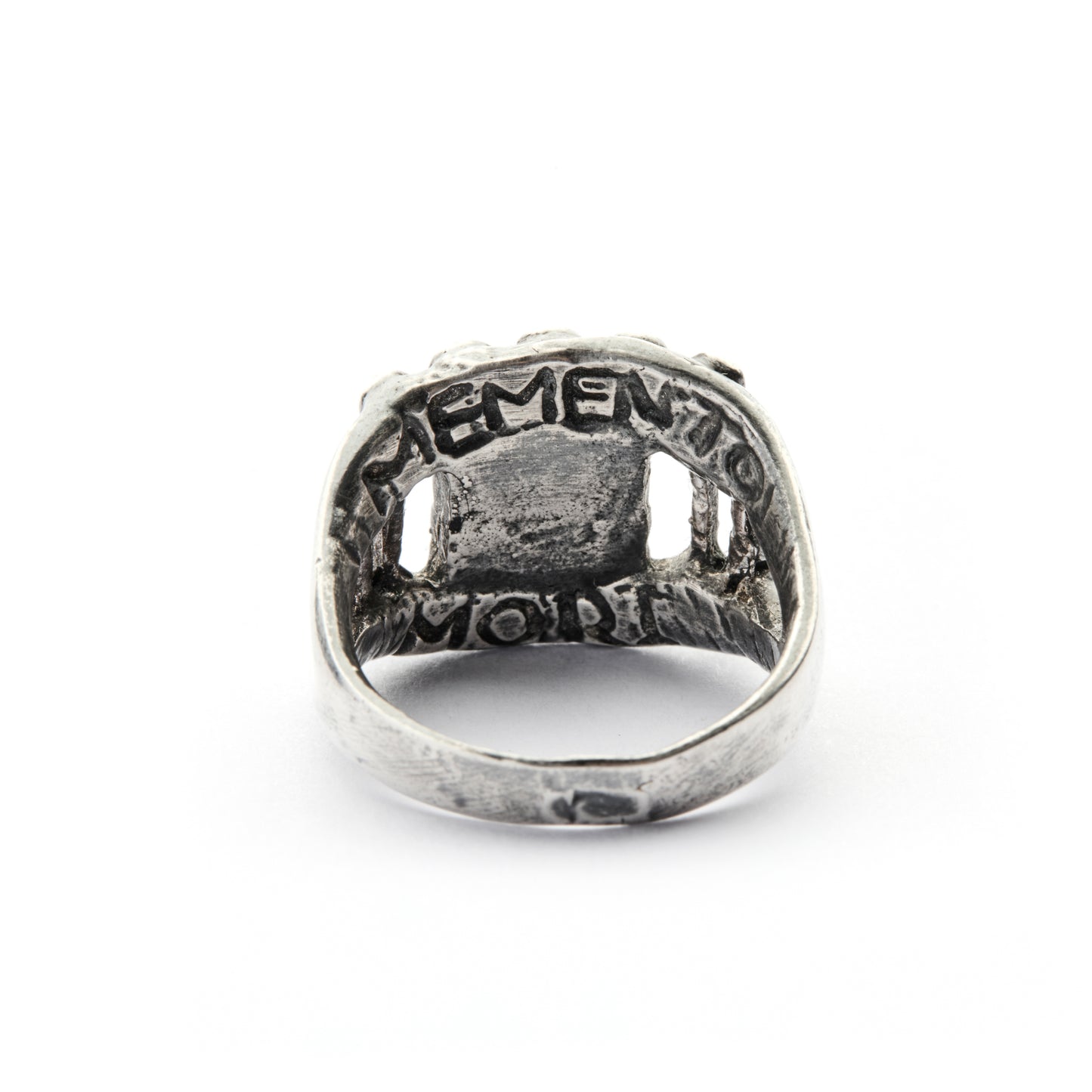 MEMENTO MORI SILVER-PLATE RING