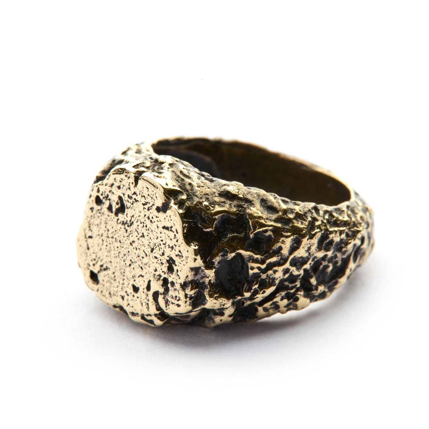 MOLTEN SIGNET BRONZE RING