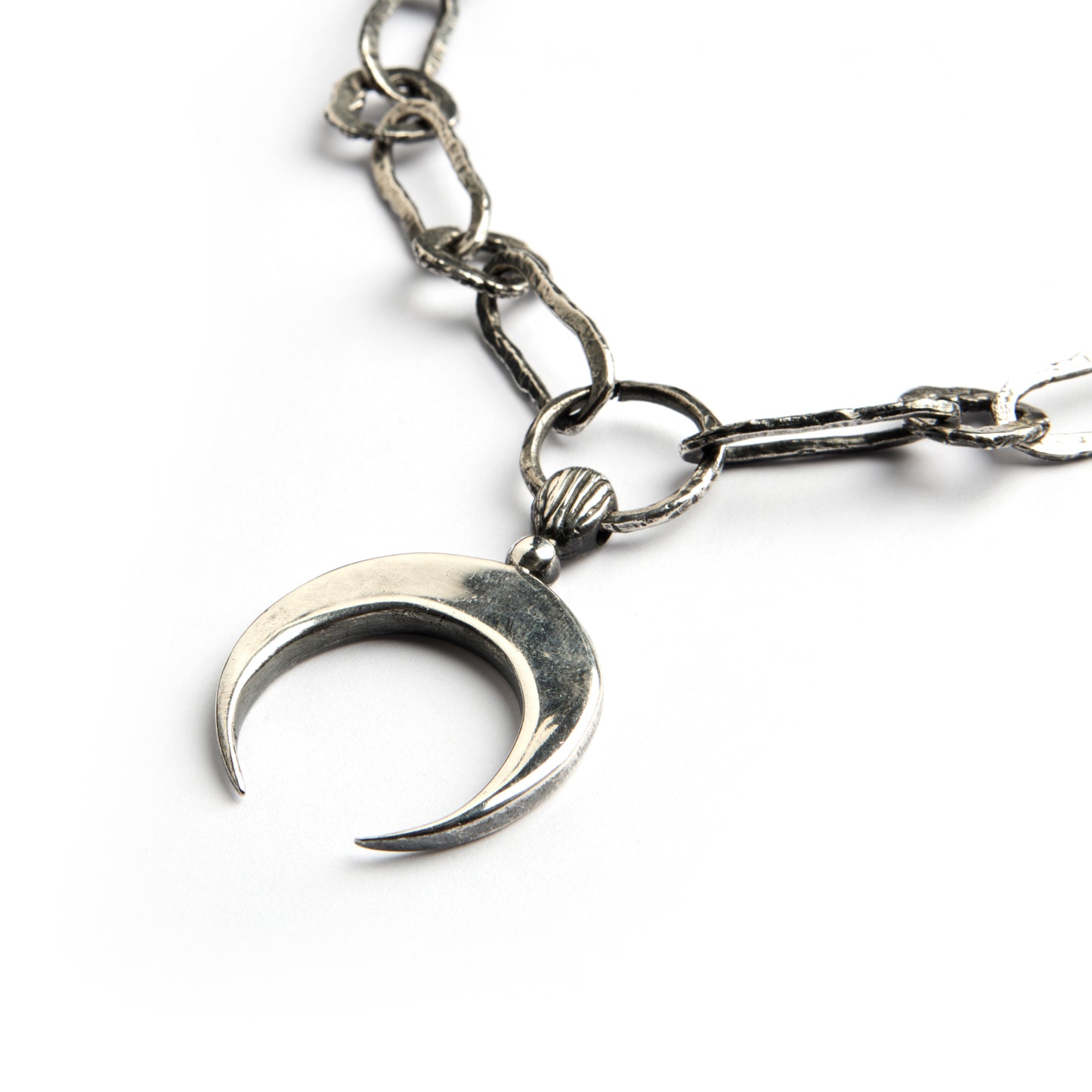 LUNAR SILVER-PLATE CHAIN NECKLACE