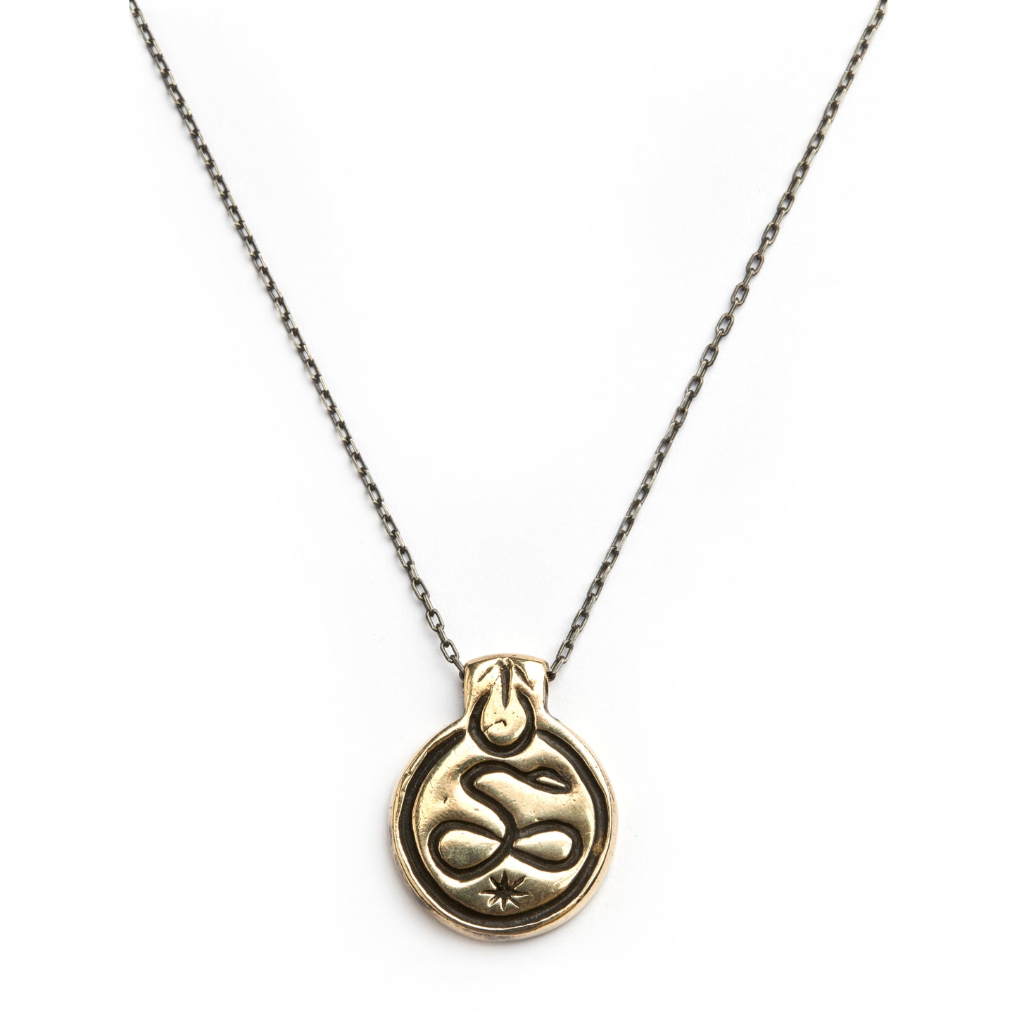 SIRIUS SILVER CHAIN BRONZE TALISMAN