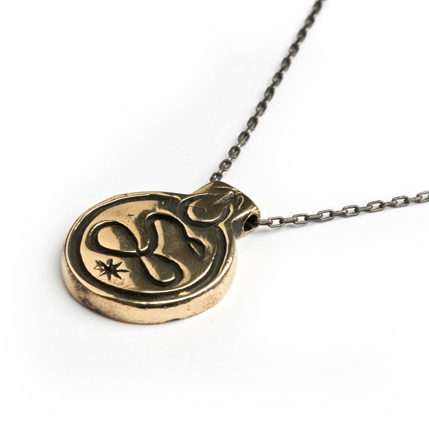SIRIUS SILVER CHAIN BRONZE TALISMAN