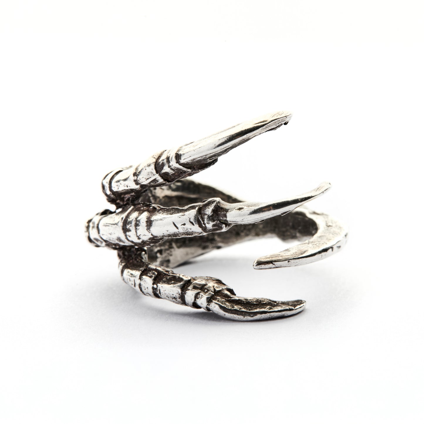TRIUM CLAW SILVER-PLATE RING