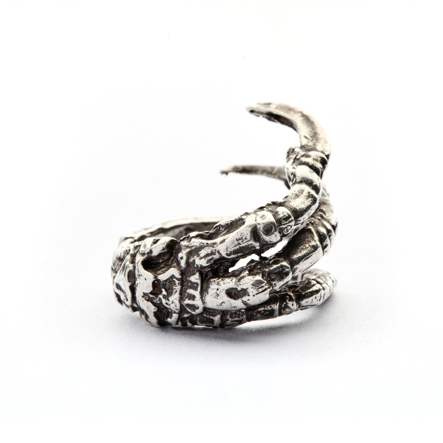 TRIUM CLAW SILVER-PLATE RING