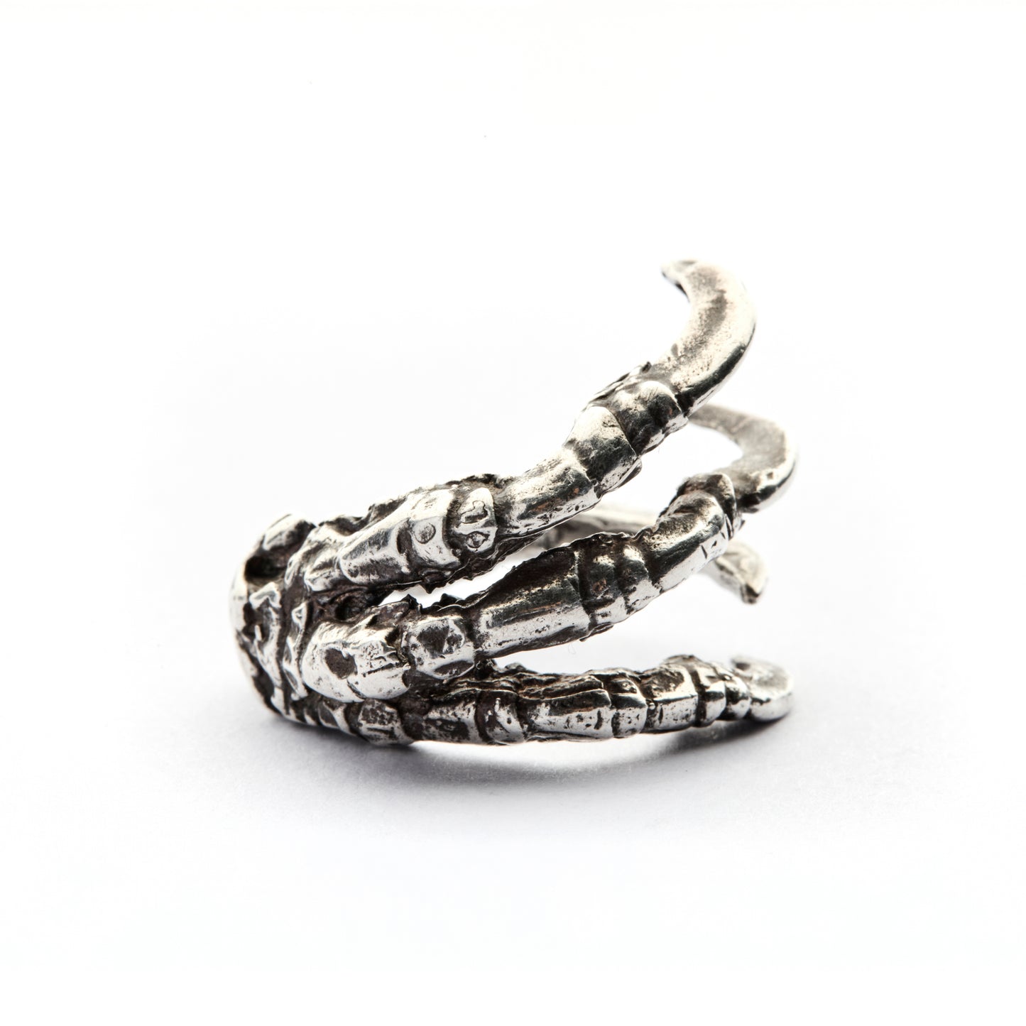 TRIUM CLAW SILVER-PLATE RING