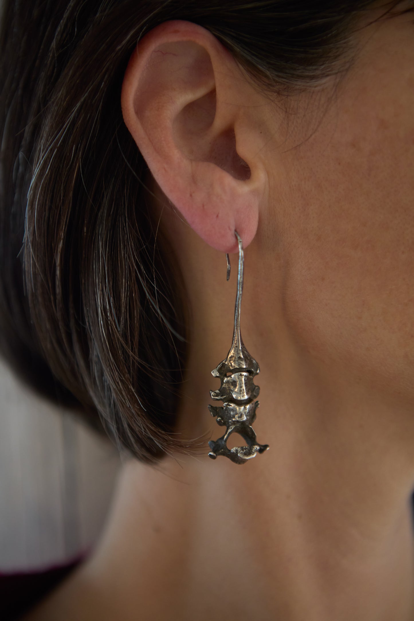 ATARAXIA SILVER-PLATE EARRING