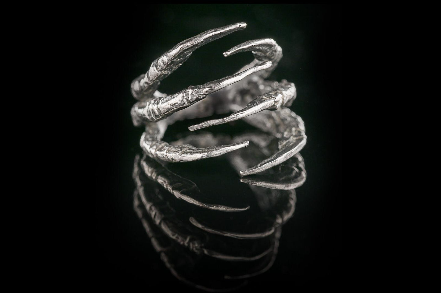 HUGINN&MUNNIN SILVER-PLATE RING