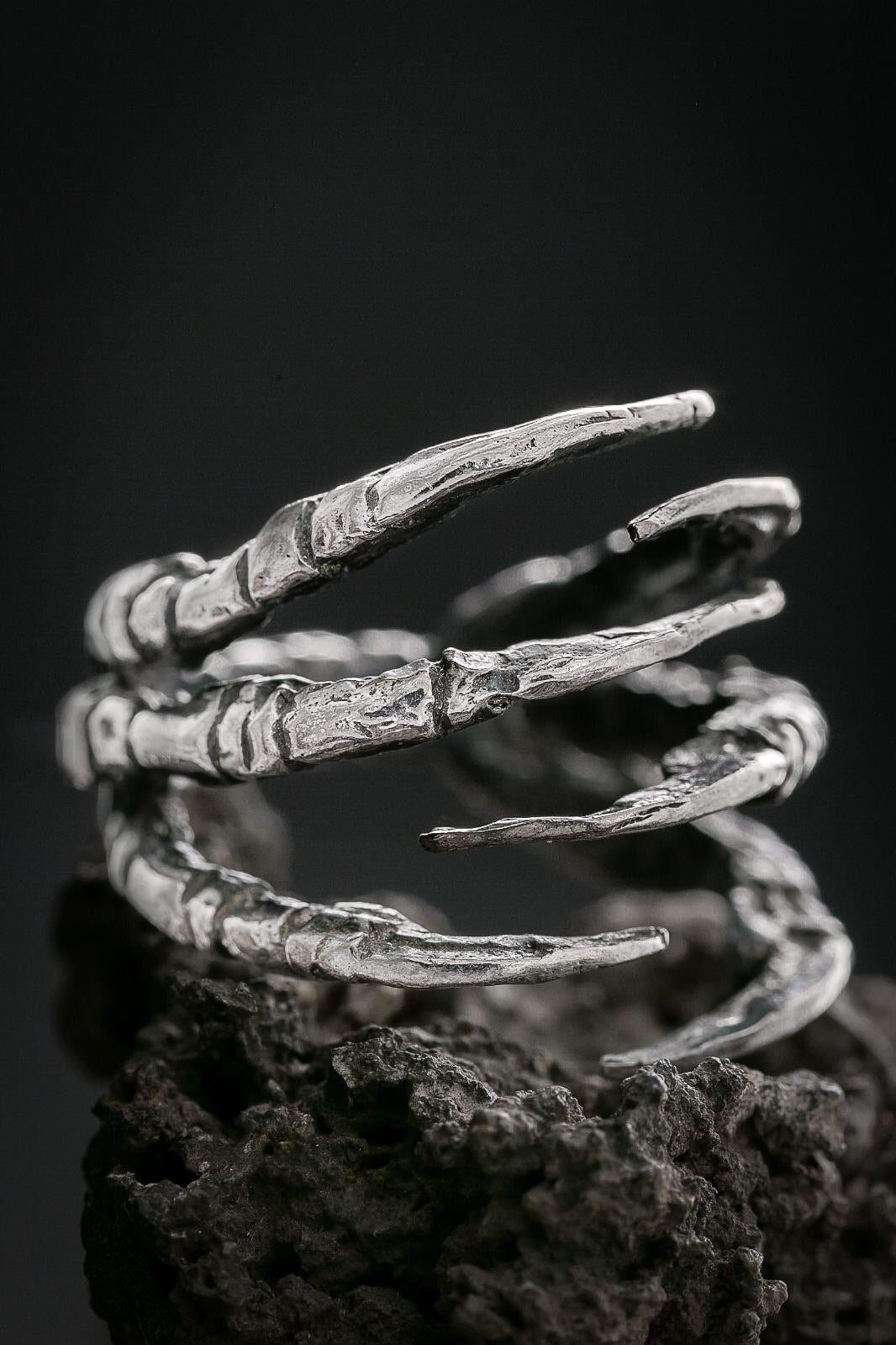 HUGINN&MUNNIN SILVER-PLATE RING