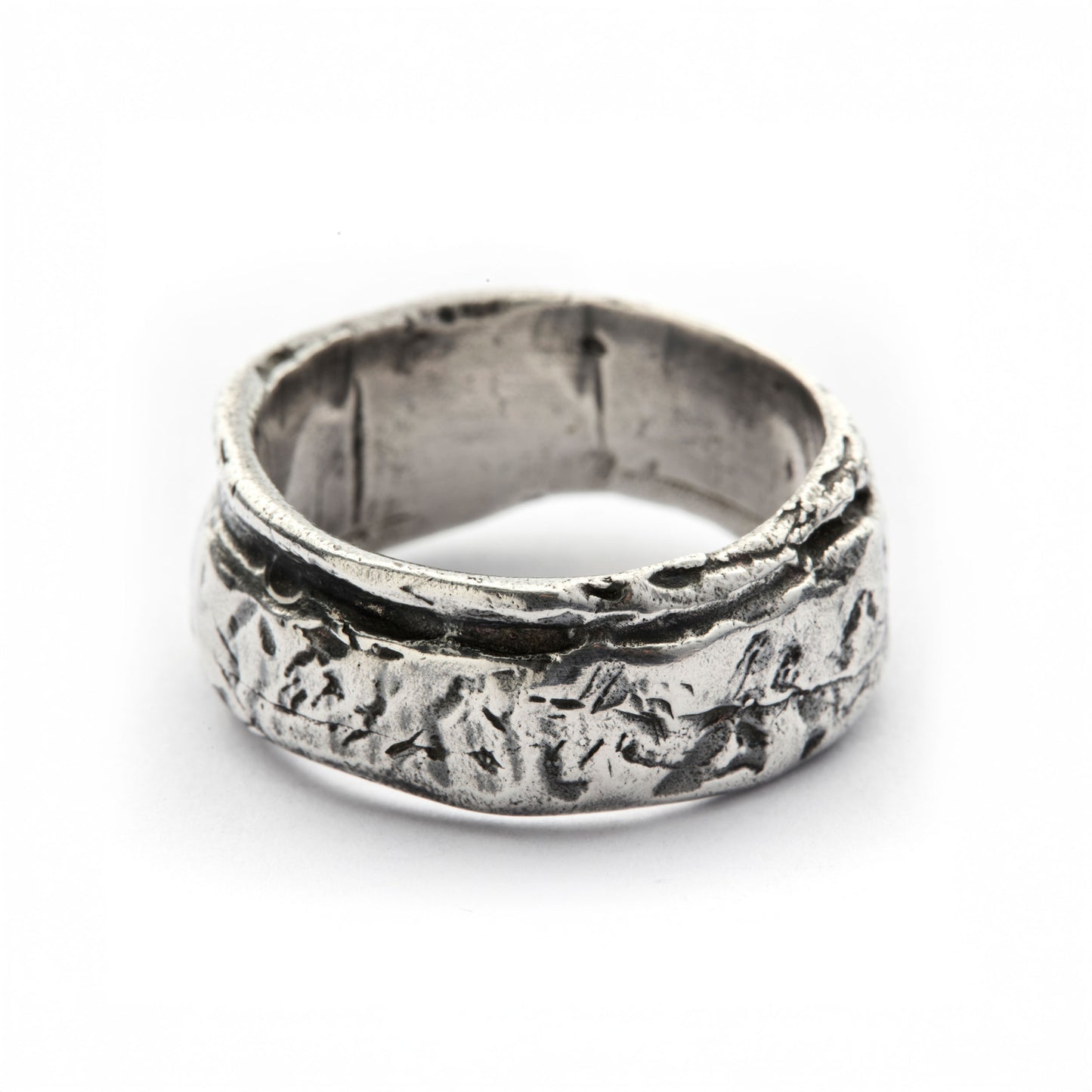 ALPHA SILVER-PLATE RING