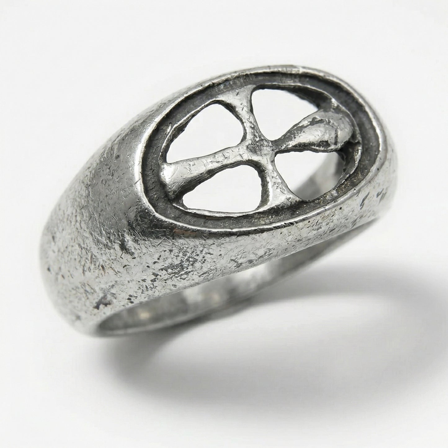 ANKH SILVER-PLATE RING