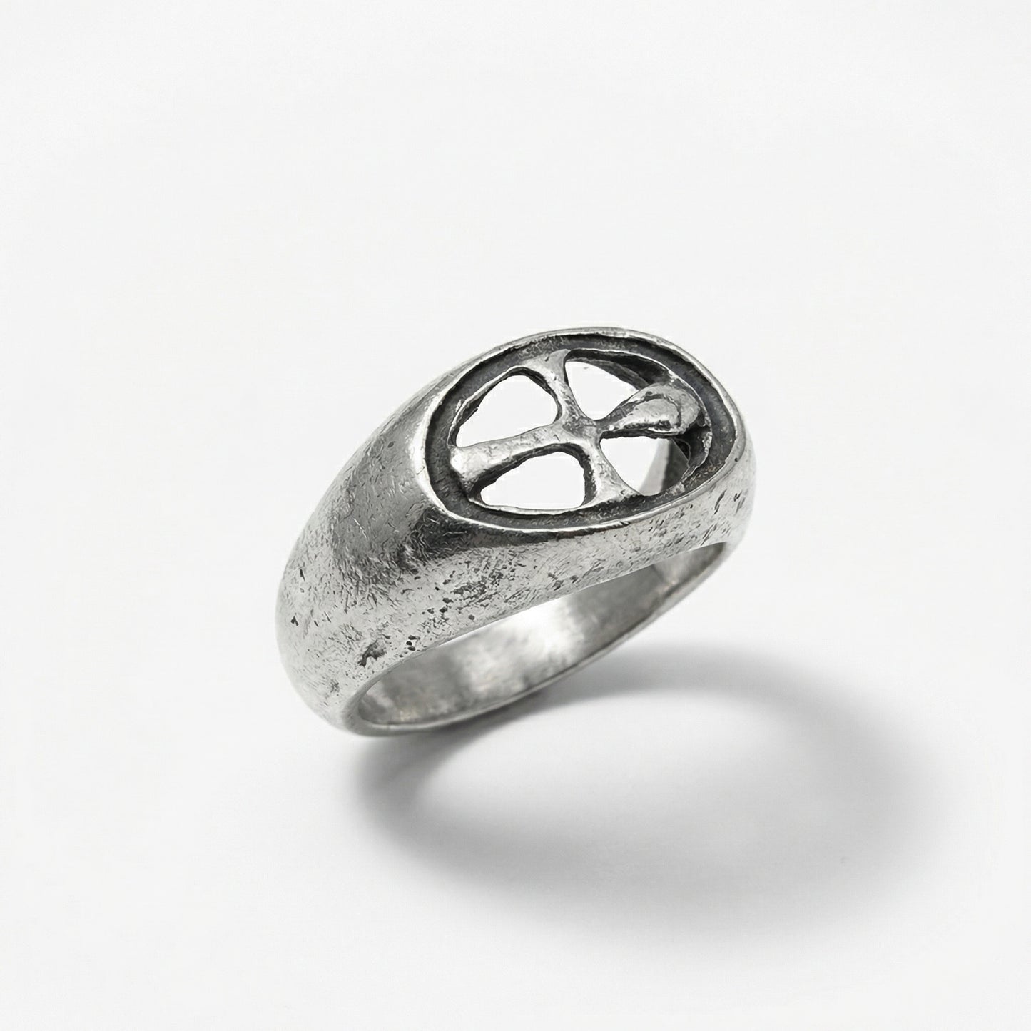 ANKH SILVER-PLATE RING