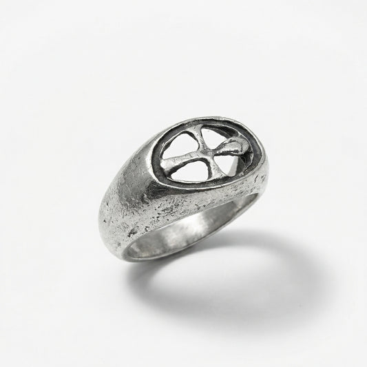 ANKH SILVER-PLATE RING